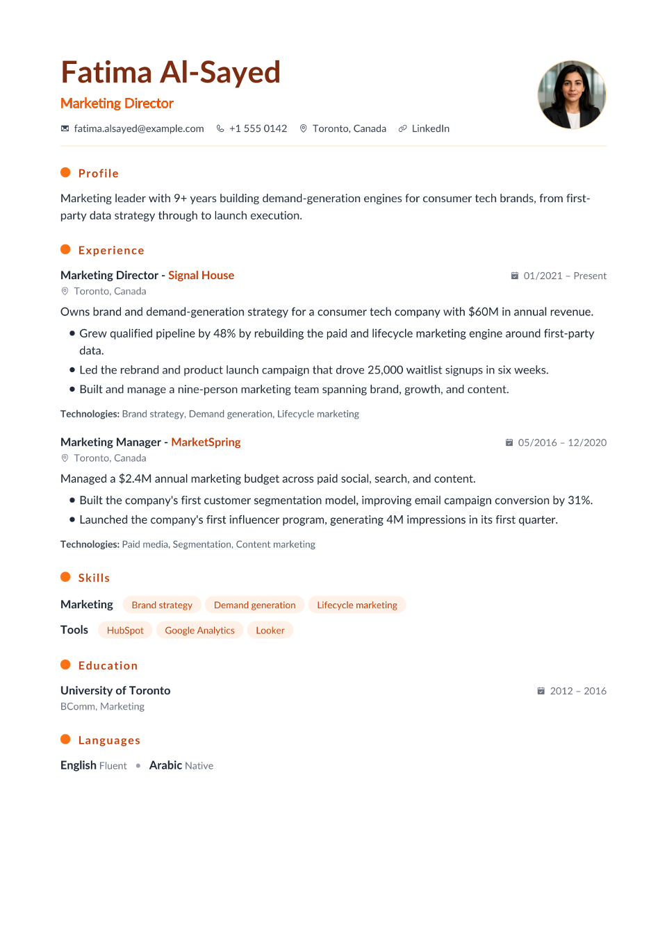 Sales Representative resume example preview