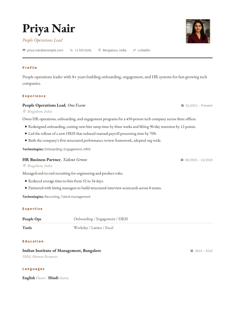 Elementary School Teacher resume example preview